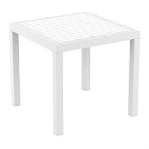 Compamia Orlando 31&quot Resin Square Patio Dining Table in White