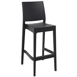 Compamia Siesta Maya Resin 29.5&quot Barstool in Black