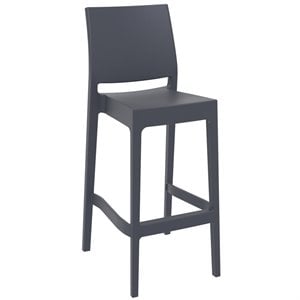 Compamia Siesta Maya Resin 29.5&quot Barstool in Dark Gray