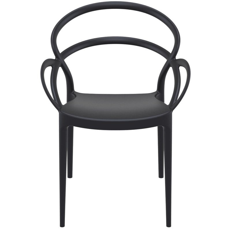Compamia Mila Dining Arm Chair in Black