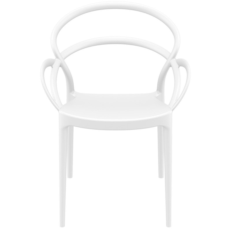 Compamia Mila Dining Arm Chair in White