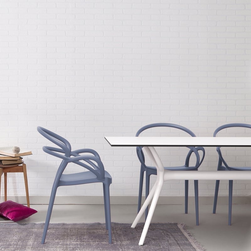 Compamia Mila Dining Arm Chair in Dark Gray