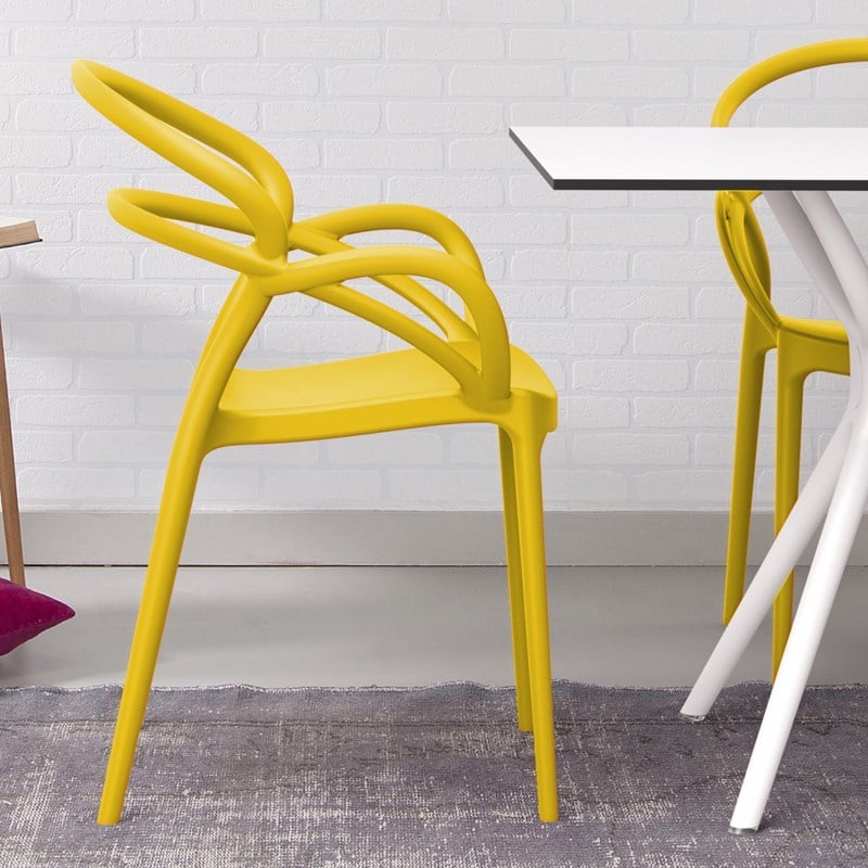 Compamia Mila Dining Arm Chair in Yellow