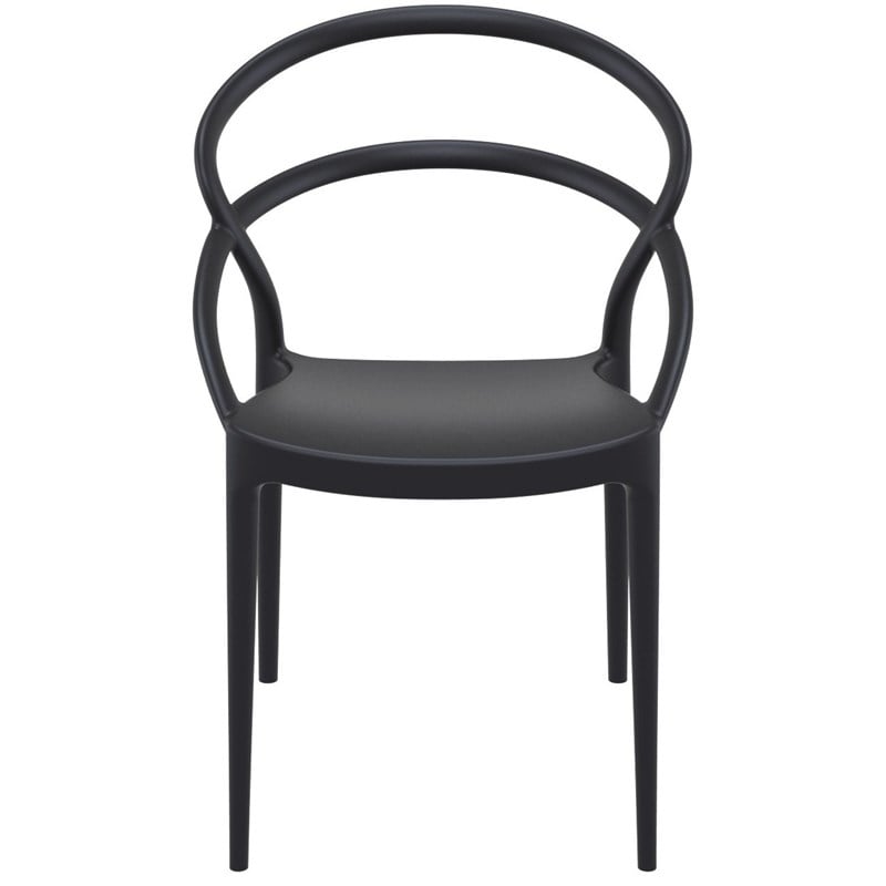 Compamia Pia Patio Dining Chair in Black