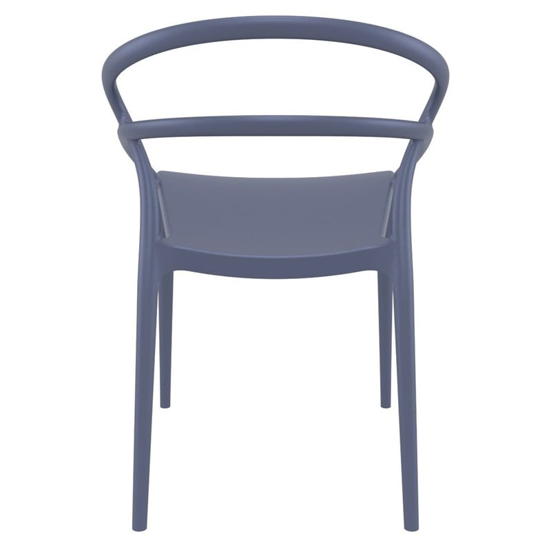 Compamia Pia Patio Dining Chair in Dark Gray