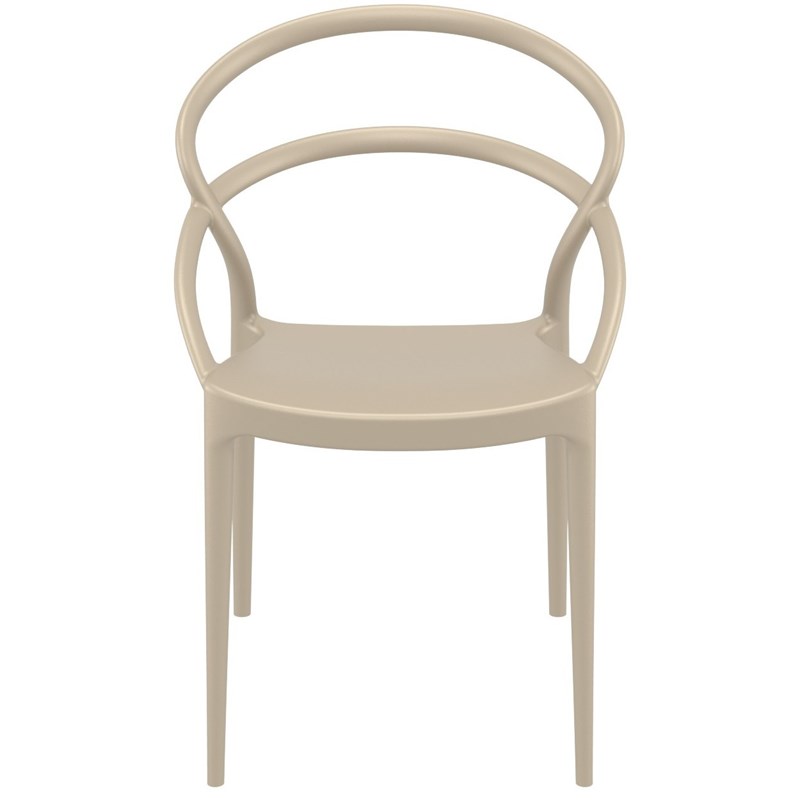 Compamia Pia Patio Dining Chair in Taupe