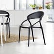 Compamia Sunset Patio Dining Chair in Black