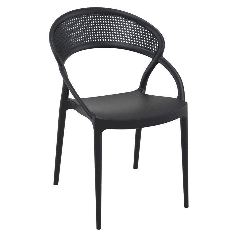 Compamia Sunset Patio Dining Chair in Black
