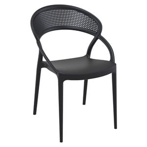 Compamia Sunset Patio Dining Chair in Black