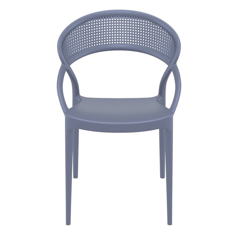 Compamia Sunset Patio Dining Chair in Dark Gray