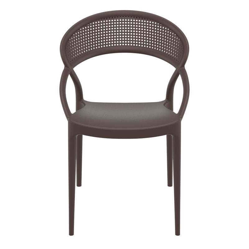 Compamia Sunset Patio Dining Chair in Brown