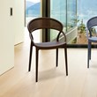 Compamia Sunset Patio Dining Chair in Brown
