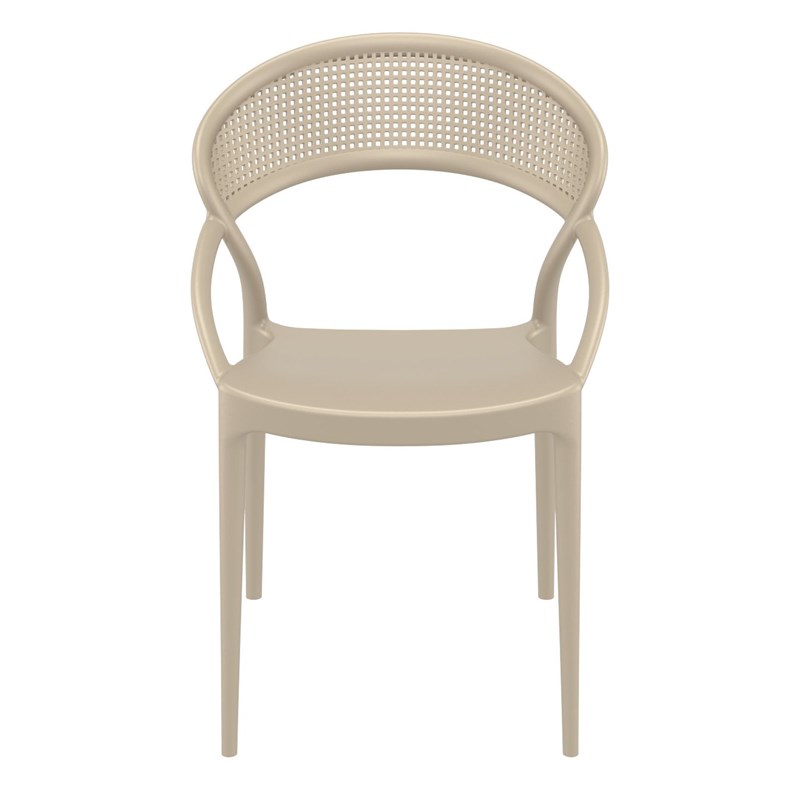Compamia Sunset Patio Dining Chair in Taupe