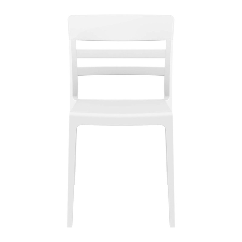 Compamia Moon Patio Dining Chair in White Glossy White