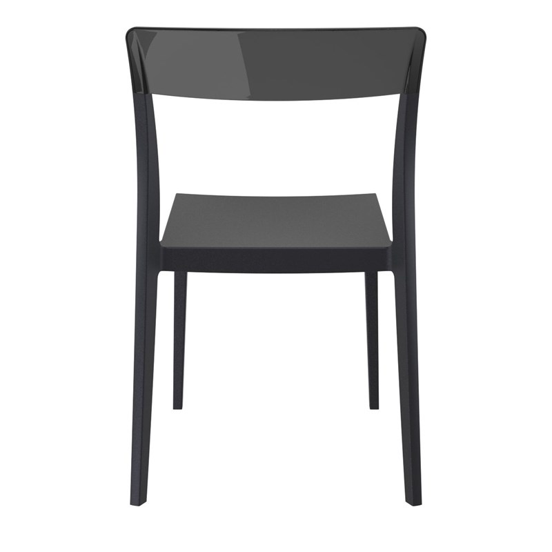 Compamia Flash Patio Dining Chair in Black Transparent Black