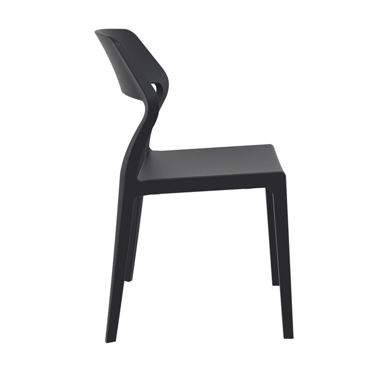 Compamia Snow Patio Dining Chair in Black