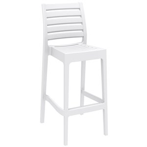 Compamia Ares 29.5&quot Outdoor Bar Stool in White