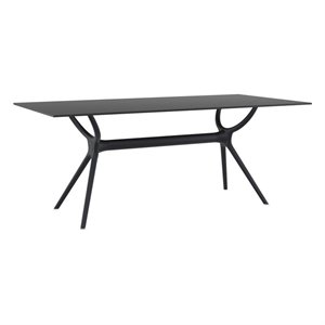 Compamia Air 71&quot Patio Dining Table in Black