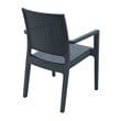 Compamia Ibiza Patio Dining Arm Chair in Dark Gray