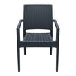 Compamia Ibiza Patio Dining Arm Chair in Dark Gray