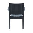 Compamia Ibiza Patio Dining Arm Chair in Dark Gray