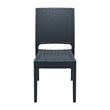 Compamia Florida Wickerlook Patio Dining Chair in Dark Gray