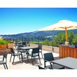 Compamia Capri Patio Dining Arm Chair in Dark Gray