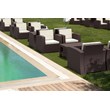 Compamia Monaco Outdoor Club Chair in Brown with Cushion