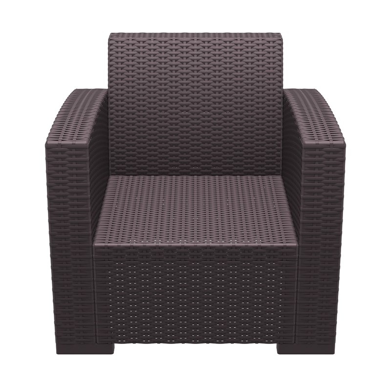 Compamia Monaco Outdoor Club Chair in Brown with Cushion