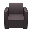 Compamia Monaco Outdoor Club Chair in Brown with Cushion