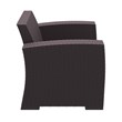 Compamia Monaco Outdoor Club Chair in Brown with Cushion
