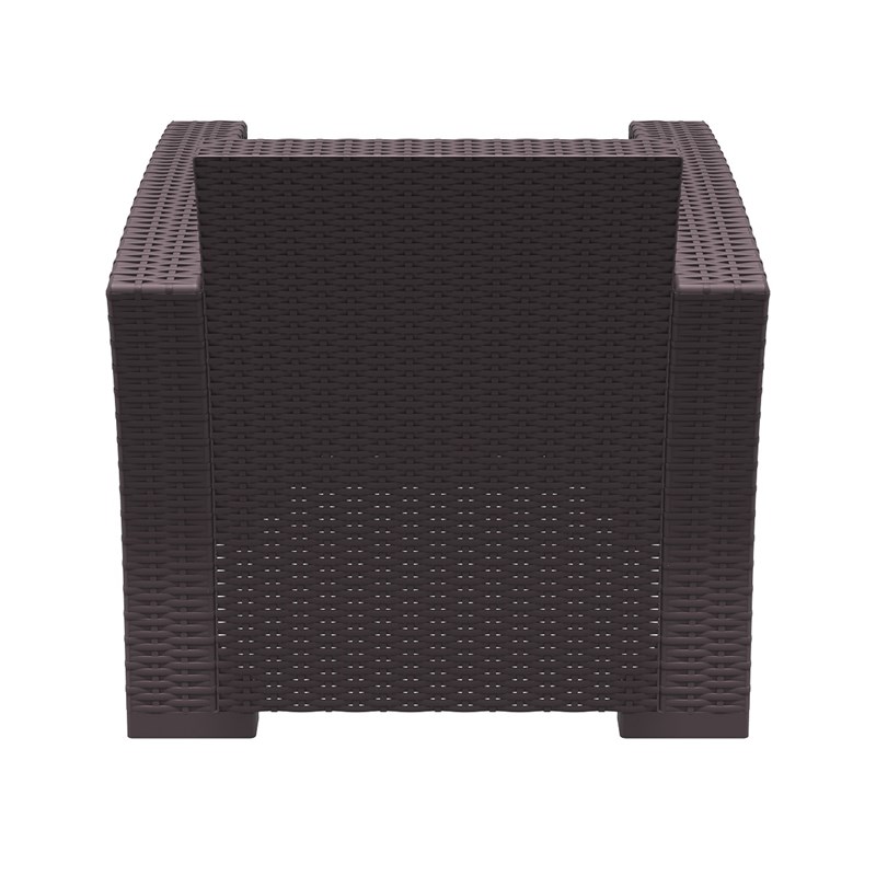 Compamia Monaco Outdoor Club Chair in Brown with Cushion