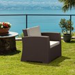 Compamia Monaco Outdoor Club Chair in Brown with Cushion