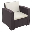 Compamia Monaco Outdoor Club Chair in Brown with Cushion