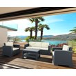 Compamia Monaco Outdoor Club Chair in Dark Gray with Cushion