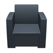 Compamia Monaco Outdoor Club Chair in Dark Gray with Cushion