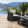 Compamia Monaco Outdoor Club Chair in Dark Gray with Cushion