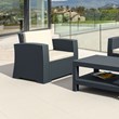Compamia Monaco Outdoor Club Chair in Dark Gray with Cushion