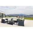 Compamia Monaco Outdoor Club Chair in Dark Gray with Cushion