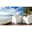 Compamia Monaco Outdoor Club Chair in White with Cushion