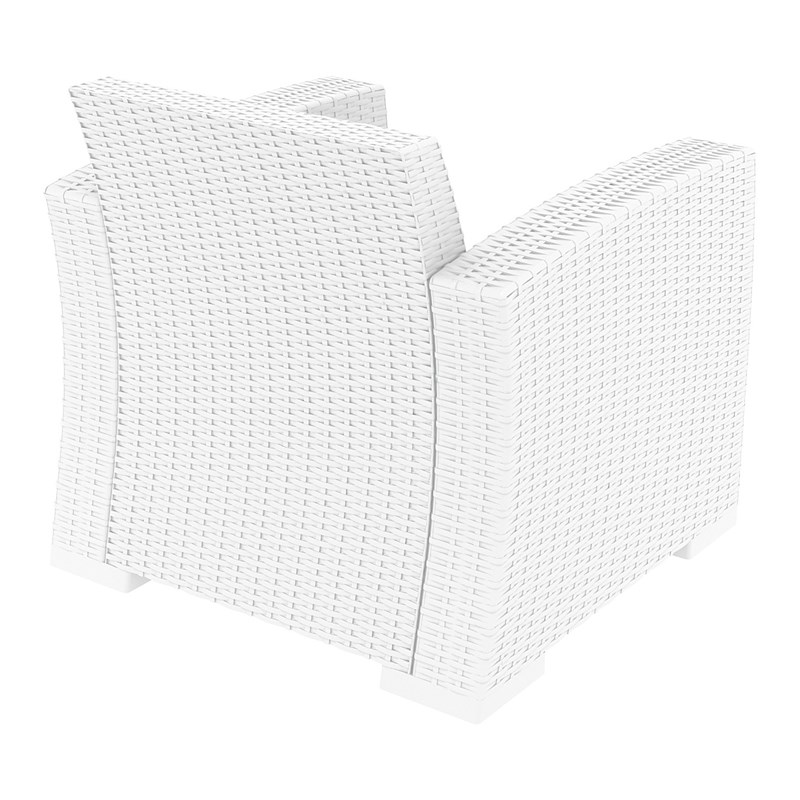 Compamia Monaco Outdoor Club Chair in White with Cushion