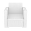 Compamia Monaco Outdoor Club Chair in White with Cushion