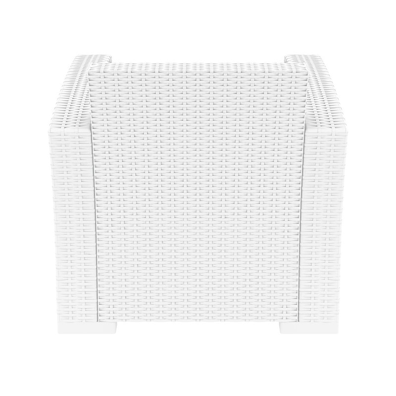 Compamia Monaco Outdoor Club Chair in White with Cushion
