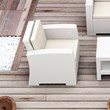 Compamia Monaco Outdoor Club Chair in White with Cushion