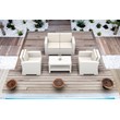 Compamia Monaco Outdoor Club Chair in White with Cushion