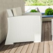 Compamia Monaco Outdoor Club Chair in White with Cushion