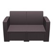 Compamia Monaco Outdoor Loveseat in Brown with Cushion