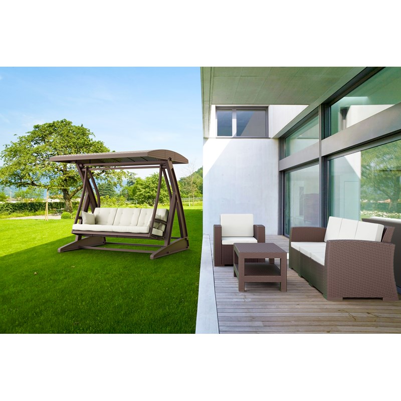 Compamia Monaco Outdoor Sofa in Brown with Cushion