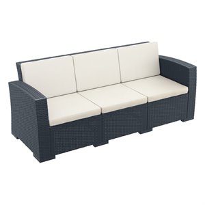 Compamia Monaco Outdoor Sofa in Dark Gray with Cushion