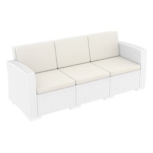 Compamia Monaco Outdoor Sofa in White with Cushion